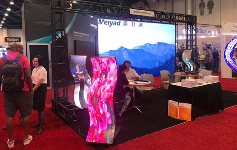 【展會實況】最佳創(chuàng)意LED顯示屏亮相infocomm，美亞迪備受關注