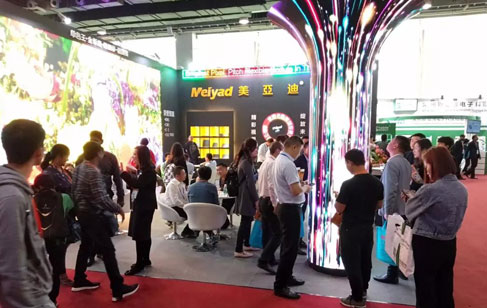 廣州ISLE展進(jìn)行時(shí)，美亞迪創(chuàng)意LED顯示屏持續(xù)火爆
